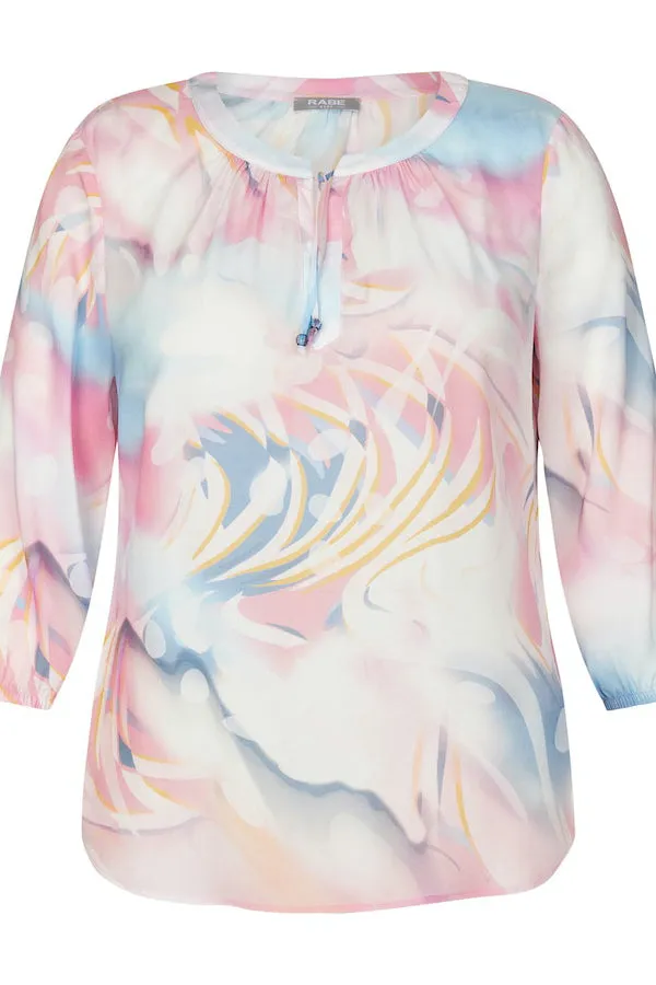 Rabe & LecomteBLUE PINK WATERCOLOR BLOUSE