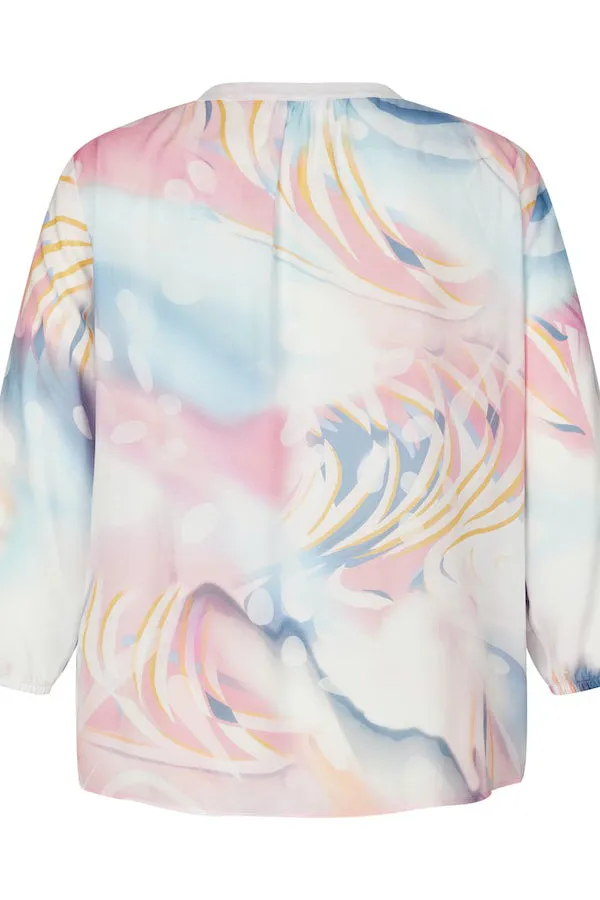 Rabe & LecomteBLUE PINK WATERCOLOR BLOUSE