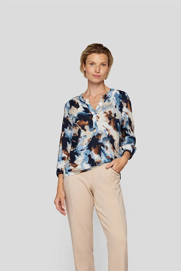 Rabe & LecomteBLUE WATER PRINT BLOUSE