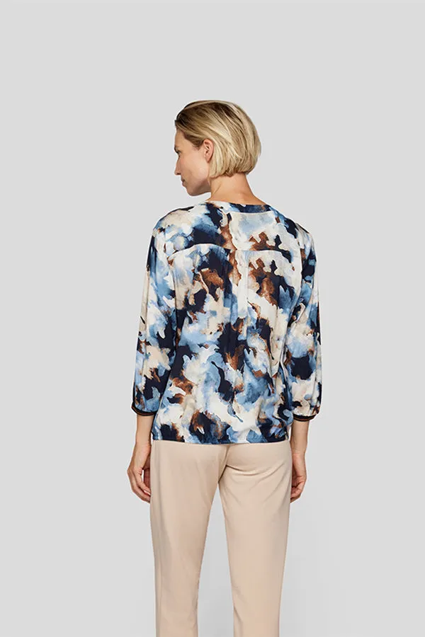 Rabe & LecomteBLUE WATER PRINT BLOUSE