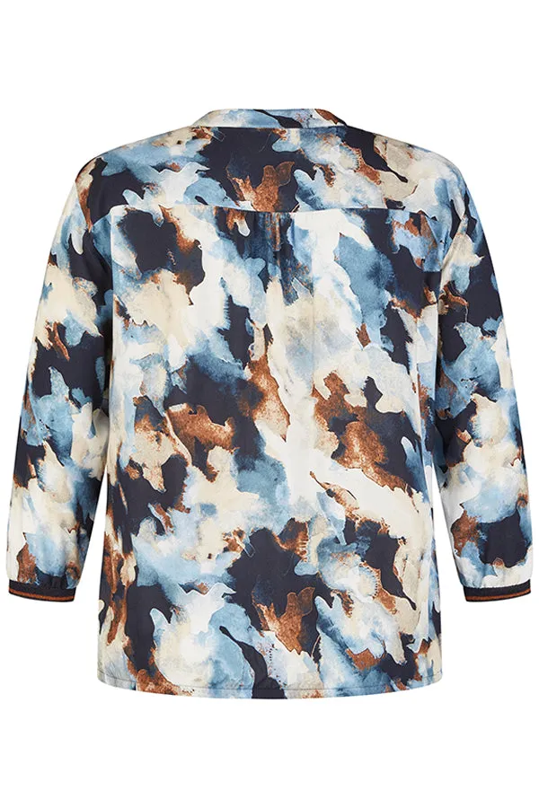 Rabe & LecomteBLUE WATER PRINT BLOUSE