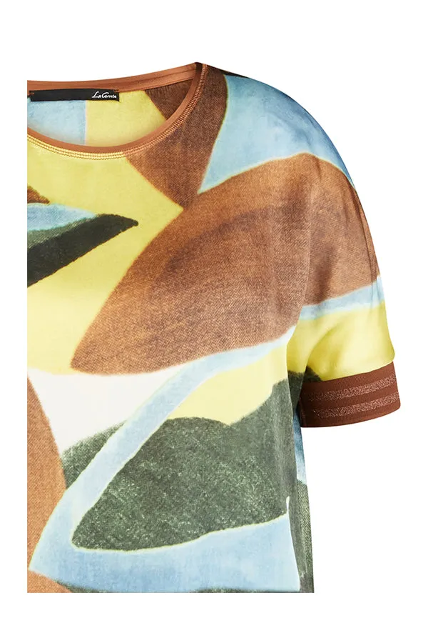 Rabe & LecomteBROWN ABSTRACT PRINT T-SHIRT