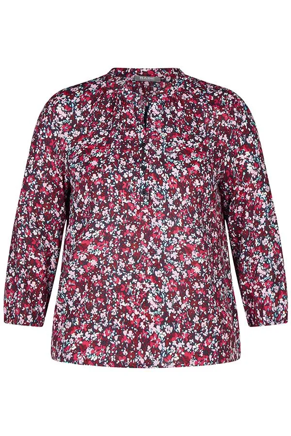 Rabe & LecomteBURGUNDY SMALL FLORAL PRINT BLOUSE