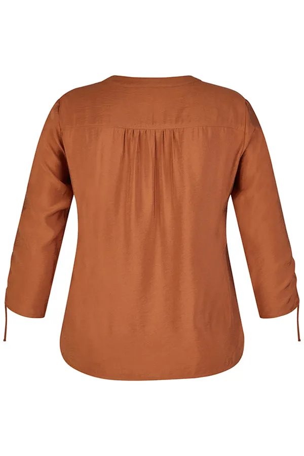 Rabe & LecomteCAMEL ADJUSTABLE SLEEVE BLOUSE