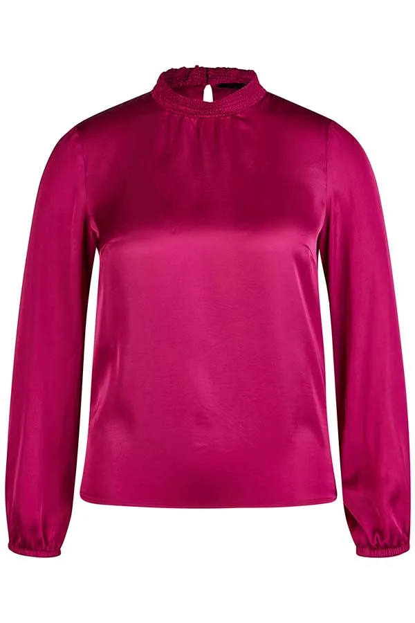 Rabe & LecomteDEEP PINK SATIN BLOUSE