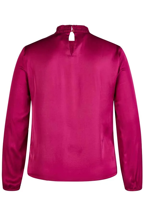 Rabe & LecomteDEEP PINK SATIN BLOUSE