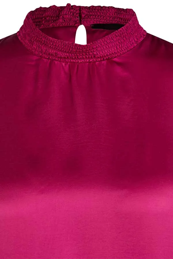 Rabe & LecomteDEEP PINK SATIN BLOUSE