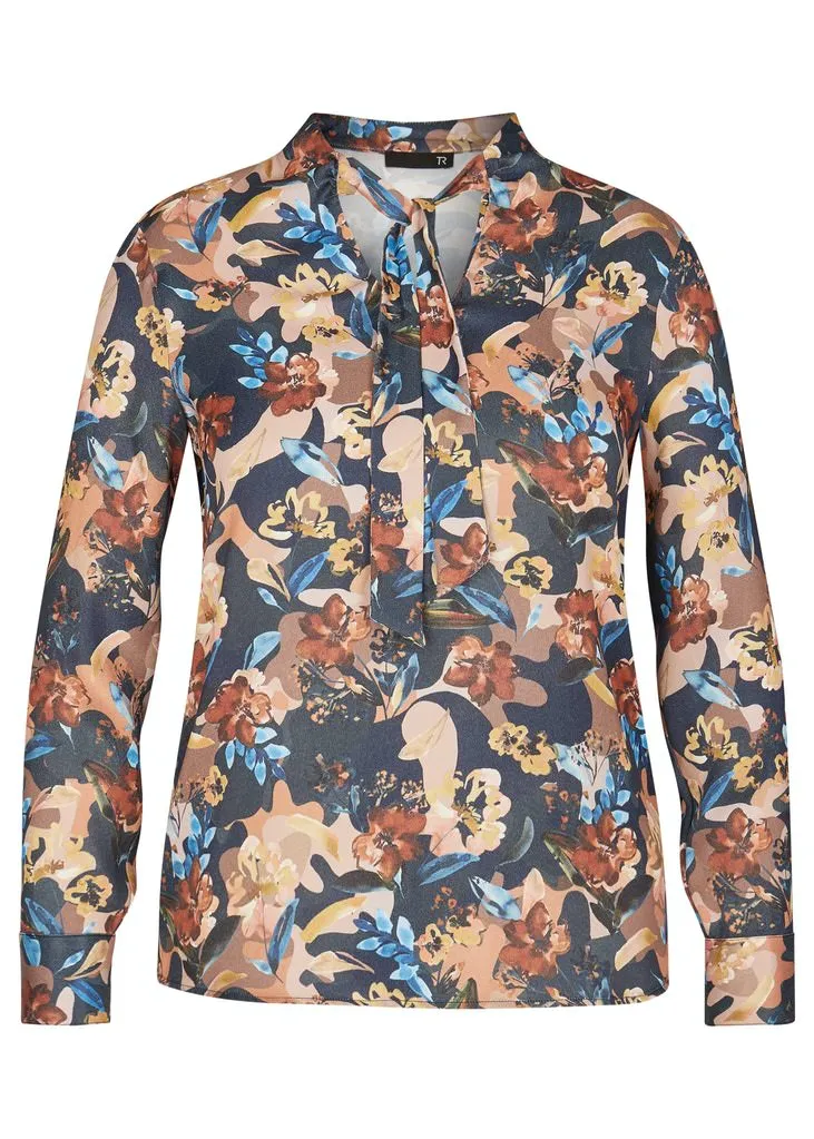 Rabe & LecomteFLORAL GRAPHIC PRINT V-NECK BLOUSE