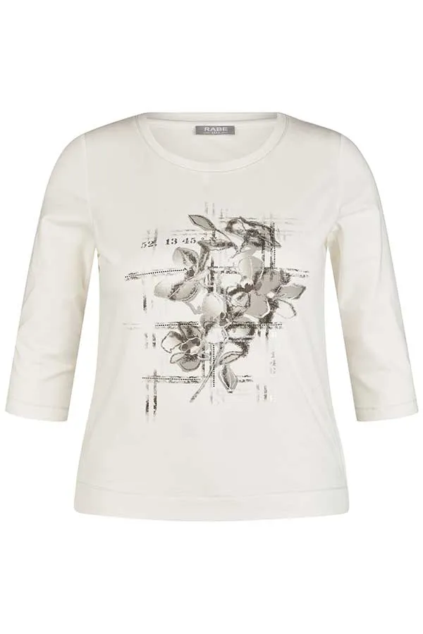 Rabe & LecomteFLORAL RHINESTONES T-SHIRT