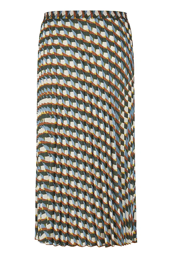 Rabe & LecomteGEOMETRIC PRINT PLEATED MIDI SKIRT