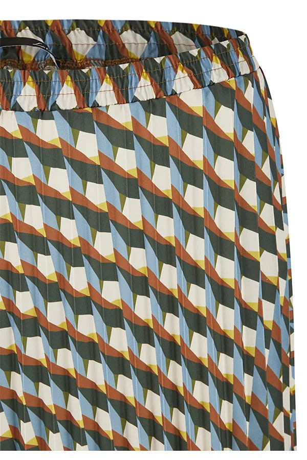 Rabe & LecomteGEOMETRIC PRINT PLEATED MIDI SKIRT