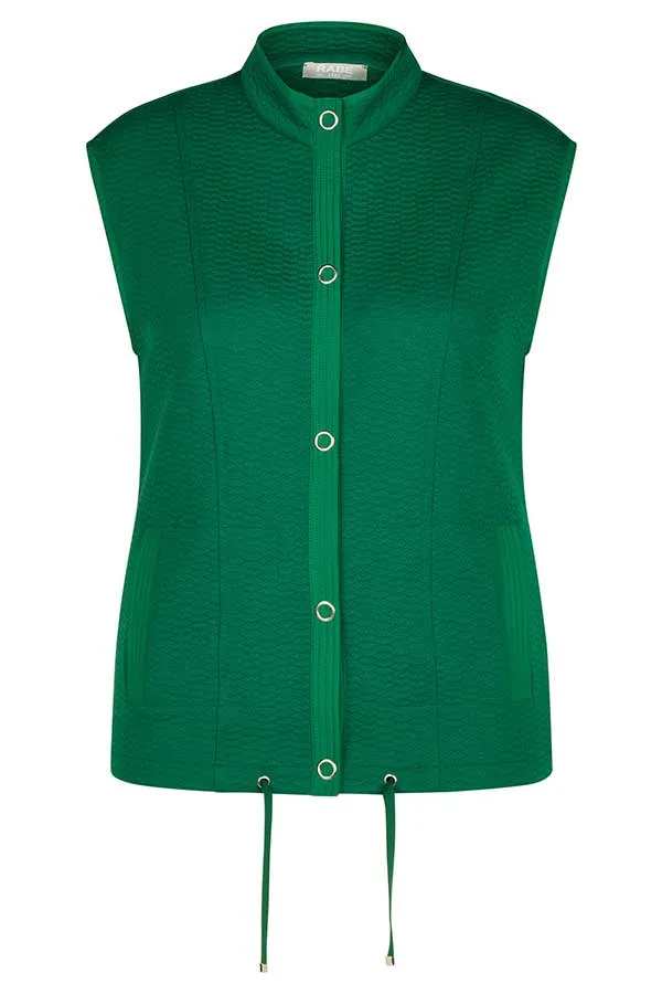 Rabe & LecomteGREEN BUTTON UP TEXTURED GILET