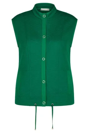 Rabe & LecomteGREEN BUTTON UP TEXTURED GILET