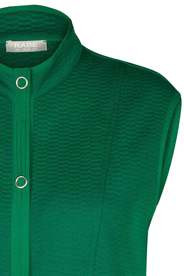 Rabe & LecomteGREEN BUTTON UP TEXTURED GILET