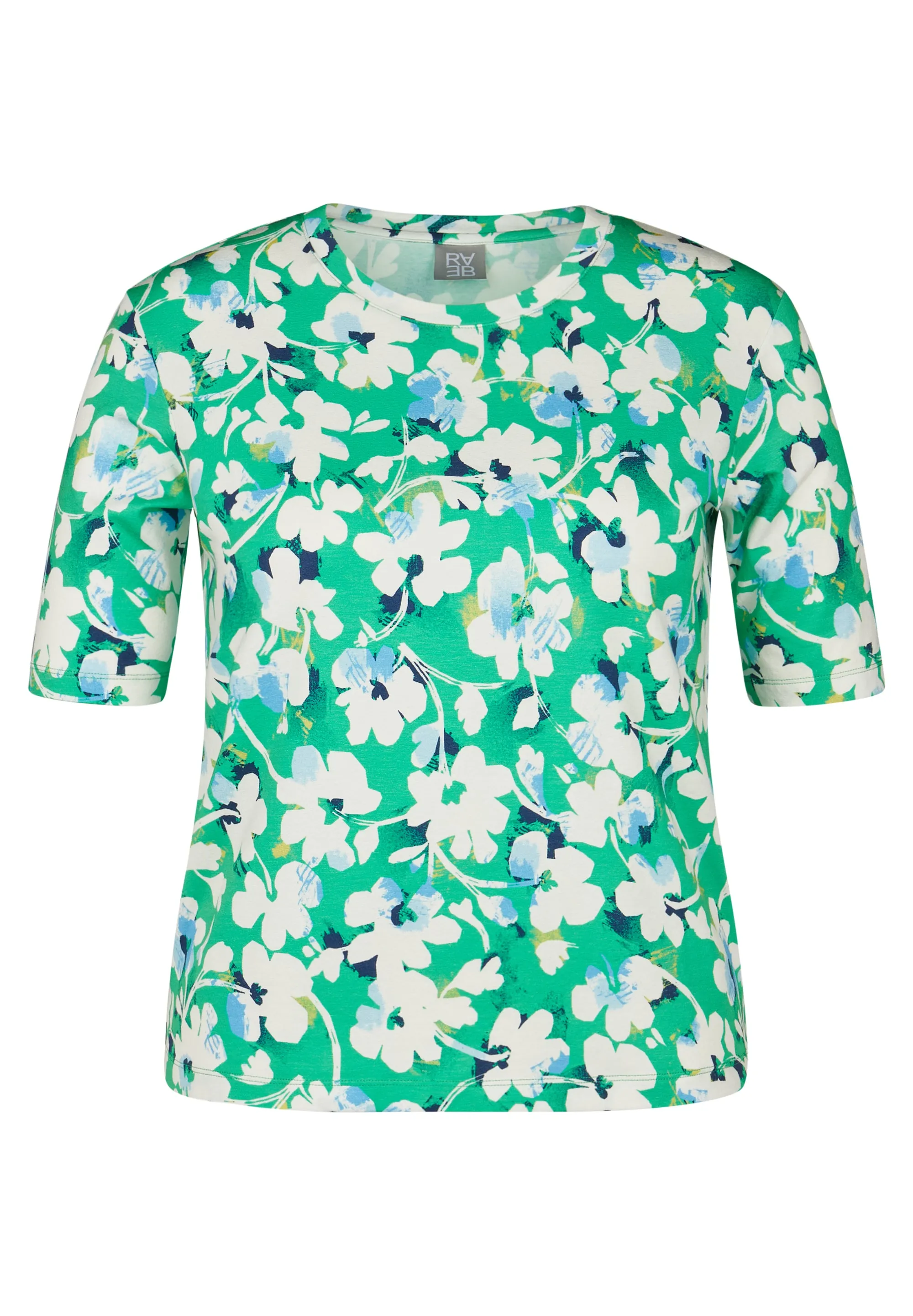 Rabe & LecomteGREEN FLORAL PRINT SHORT SLEEVE T-SHIRT