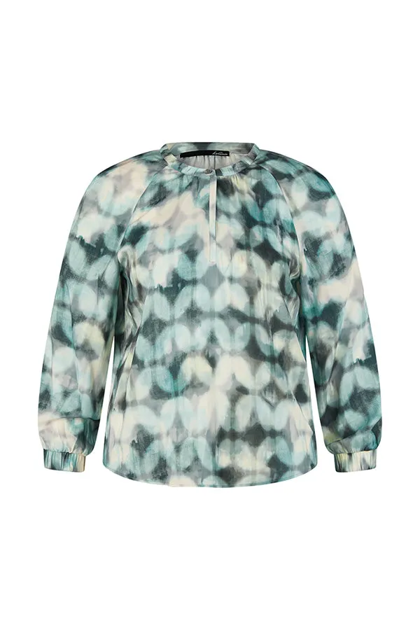 Rabe & LecomteGREEN WATER COLOR PRINT BLOUSE