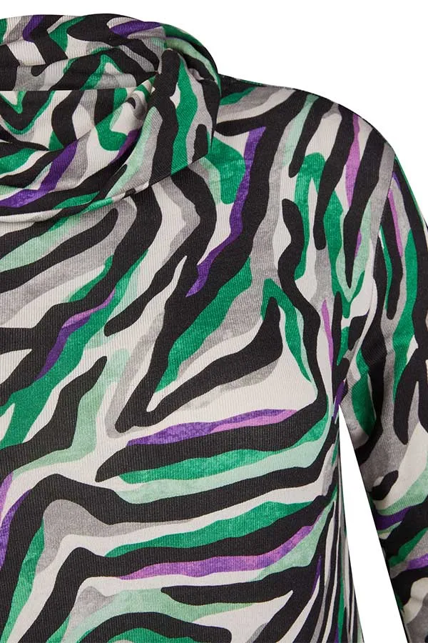 Rabe & LecomteGREEN ZEBRA PRINT T-SHIRT