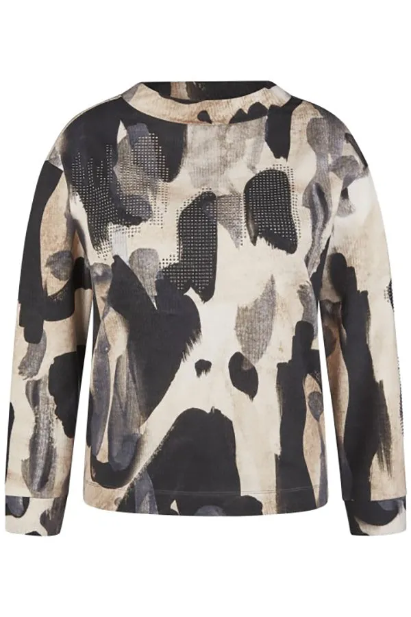 Rabe & LecomteGREY ABSTRACT PRINT T-SHIRT