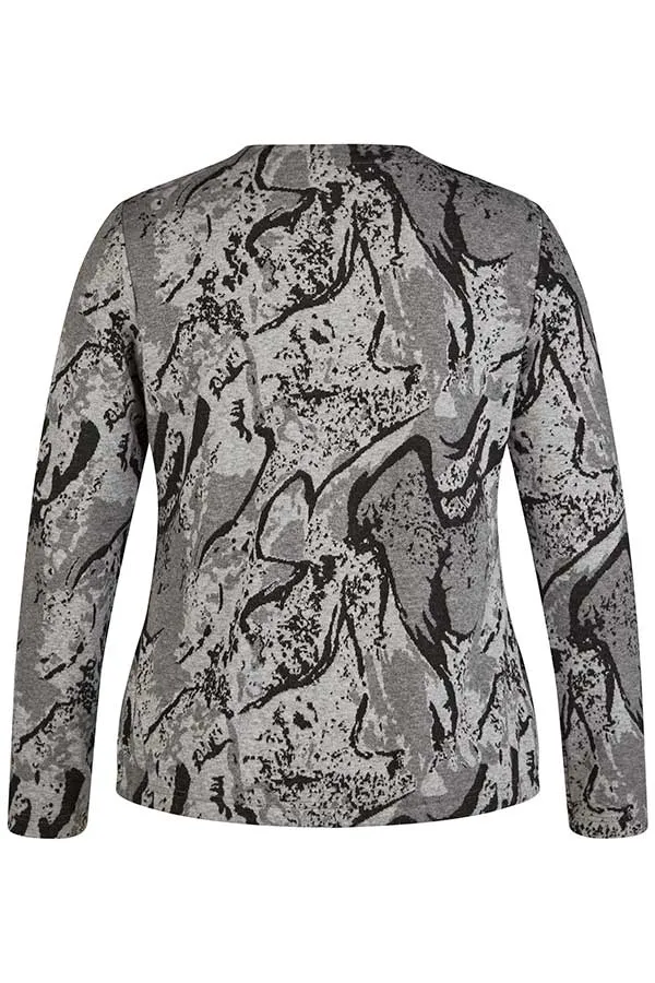 Rabe & LecomteGREY FLORAL JACQUARD TWINSET