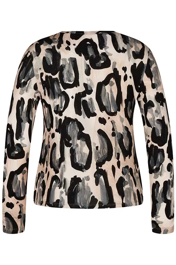 Rabe & LecomteGREY LEOPARD PRINT T-SHIRT