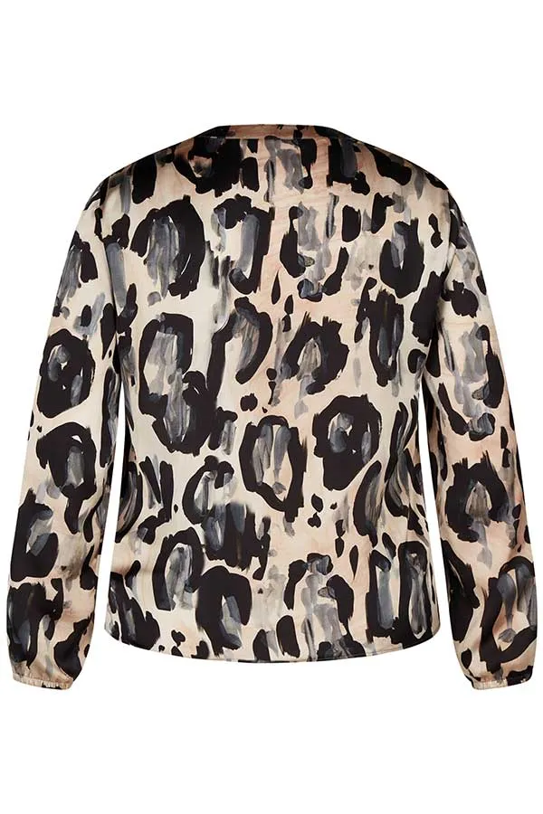 Rabe & LecomteGREY LEOPARD PRINT TOP