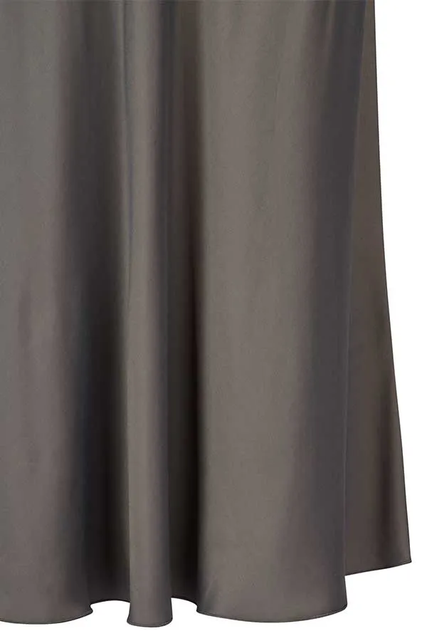 Rabe & LecomteGREY SATIN-LIKE SKIRT