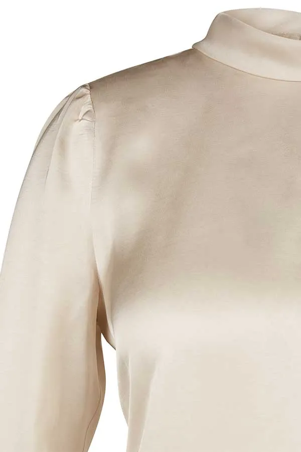 Rabe & LecomteIVORY CLOSED LONG SLEEVE BLOUSE