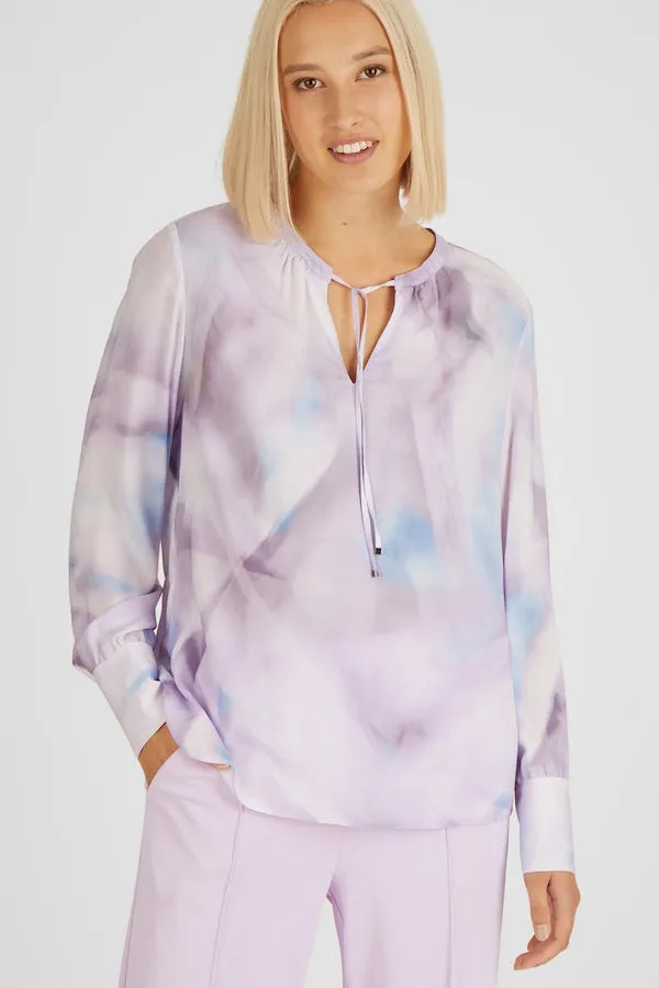 Rabe & LecomteLAVENDER ABSTRACT PRINT BLOUSE