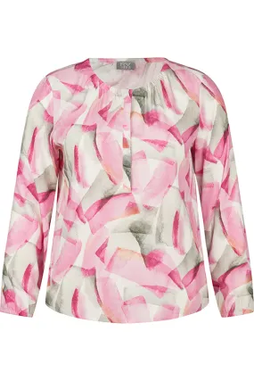 Rabe & LecomteMAGENTA ABSTRACT PRINT BLOUSE