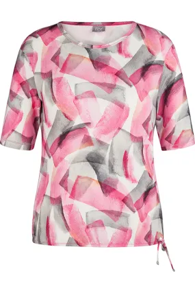 Rabe & LecomteMAGENTA ABSTRACT SHORT SLEEVE T-SHIRT