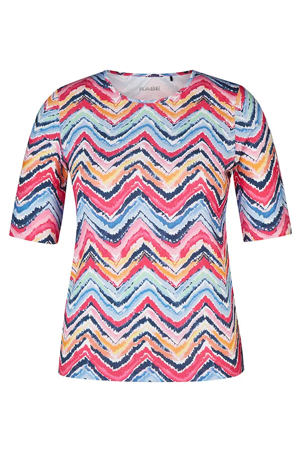 Rabe & LecomteMAGENTA ZIGZAG PRINT T-SHIRT