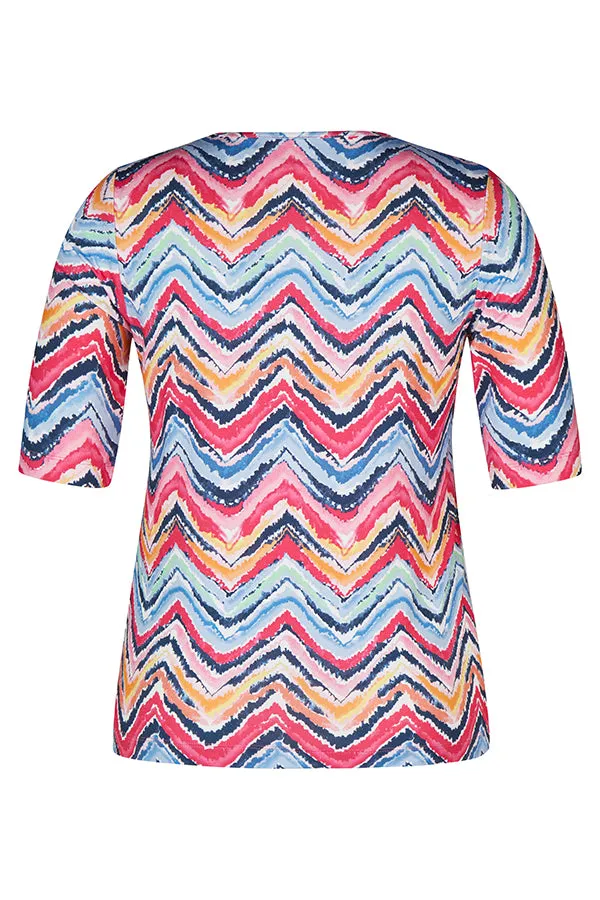 Rabe & LecomteMAGENTA ZIGZAG PRINT T-SHIRT