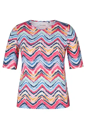 Rabe & LecomteMAGENTA ZIGZAG PRINT T-SHIRT