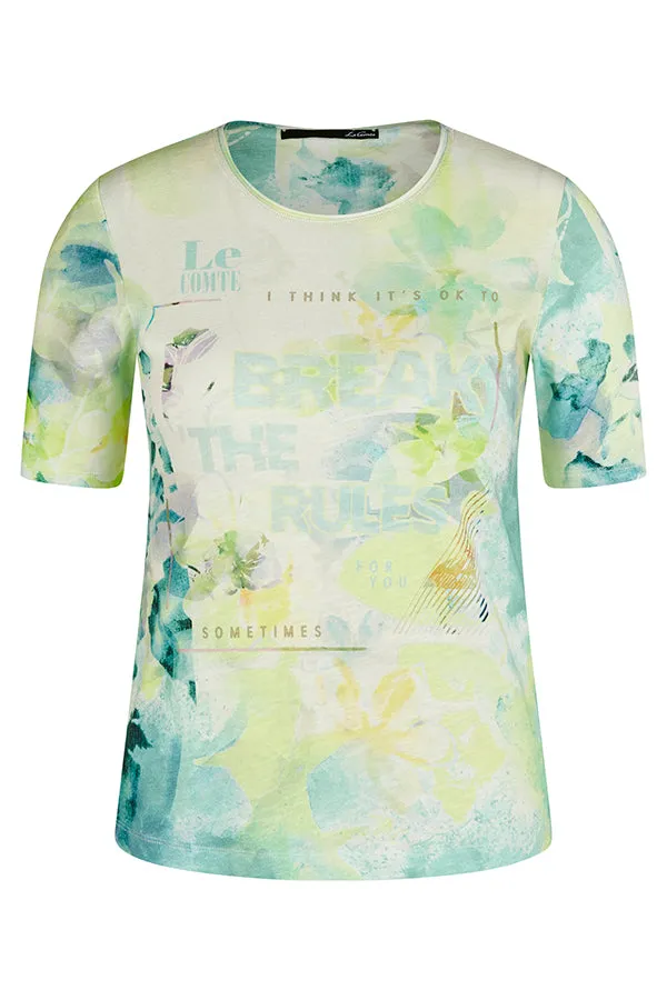 Rabe & LecomteMINT GREEN ALLOVER PRINT T-SHIRT