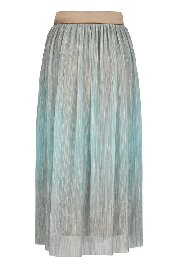 Rabe & LecomteMINT GREEN GRADIENT TULLE MAXI SKIRT