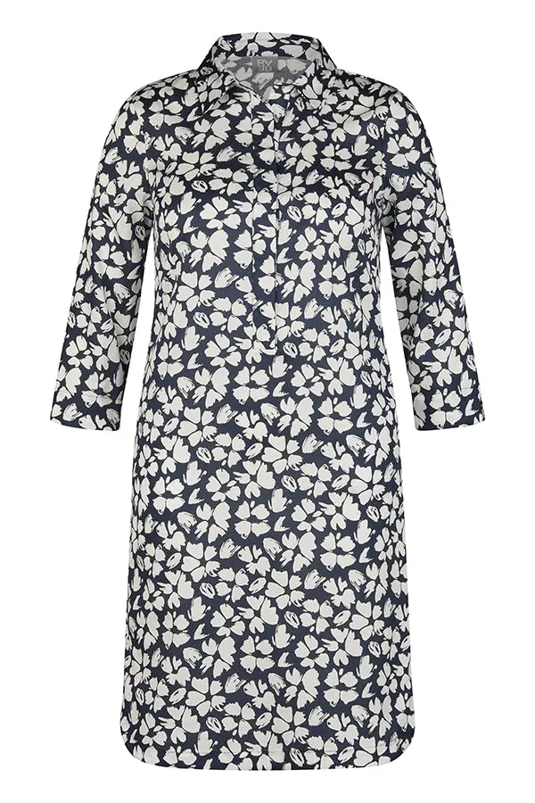 Rabe & LecomteNAVY FLORAL MIDI DRESS