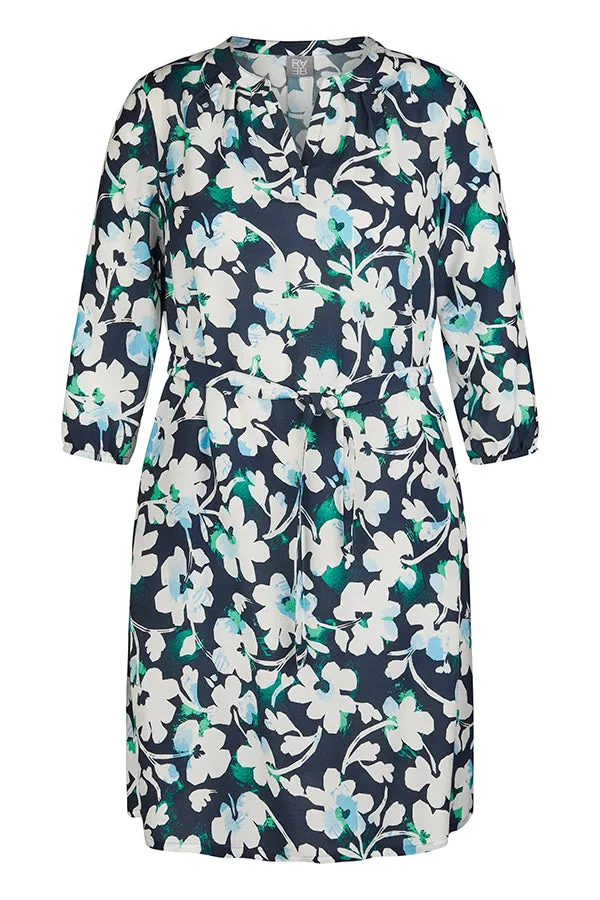 Rabe & LecomteNAVY FLORAL PRINT DRESS