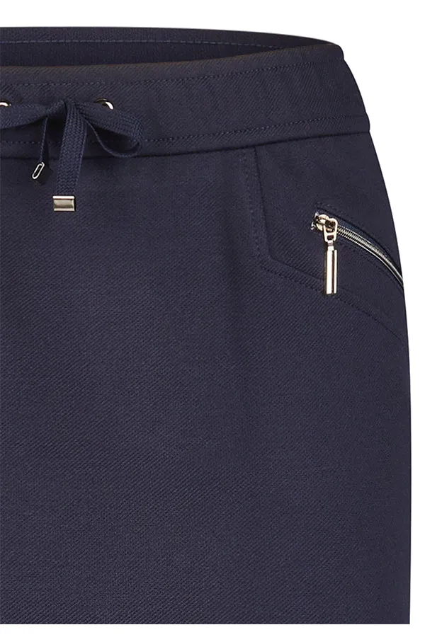 Rabe & LecomteNAVY ZIPPED POCKET BASIC SKIRT