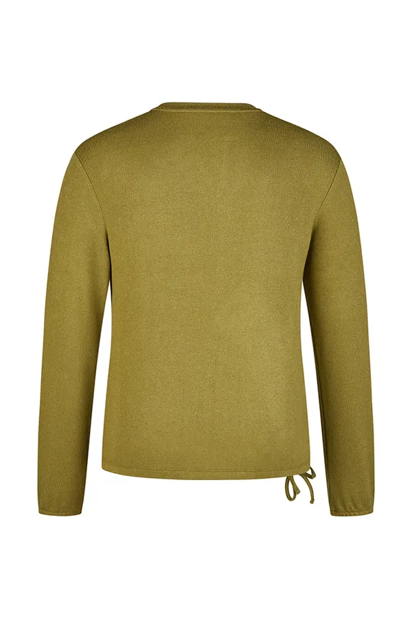 Rabe & LecomteOLIVE GREEN V-NECK SHIRT