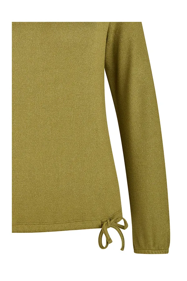 Rabe & LecomteOLIVE GREEN V-NECK SHIRT