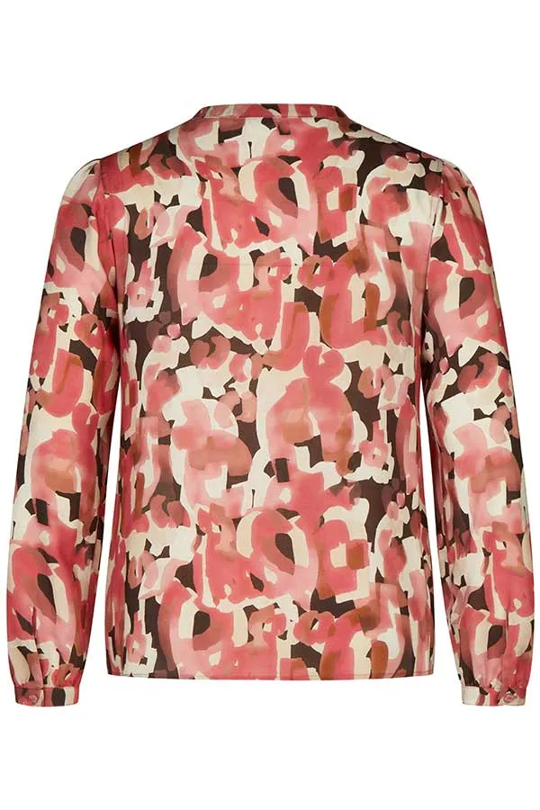 Rabe & LecomtePINK ABSTRACT PRINT BLOUSE