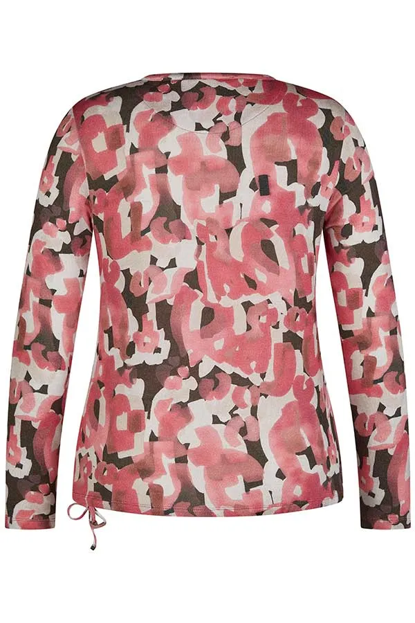 Rabe & LecomtePINK ABSTRACT PRINT T-SHIRT