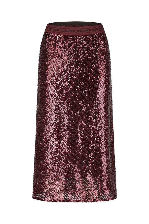 Rabe & LecomteRED SEQUINED LONG SKIRT