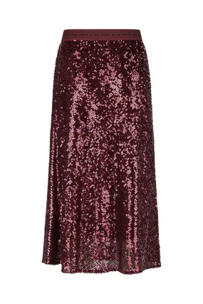 Rabe & LecomteRED SEQUINED LONG SKIRT