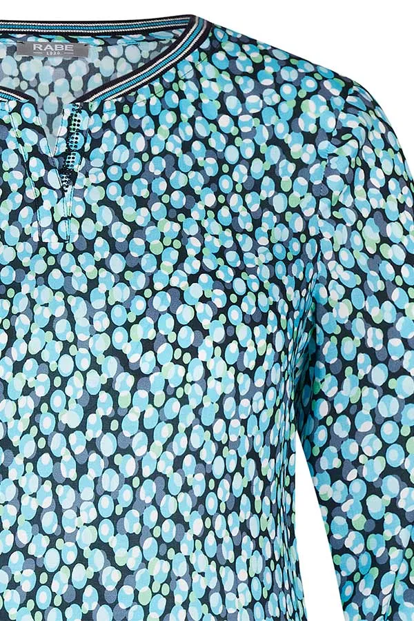 Rabe & LecomteTURQUOISE DOTTED PRINT BLOUSE