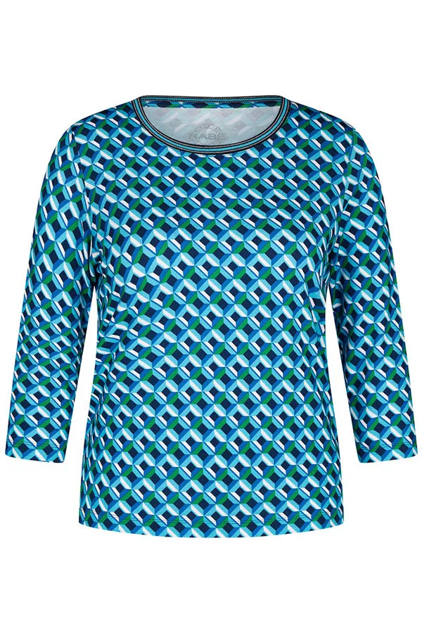 Rabe & LecomteTURQUOISE GEOMETRIC PRINT T-SHIRT