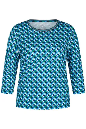 Rabe & LecomteTURQUOISE GEOMETRIC PRINT T-SHIRT