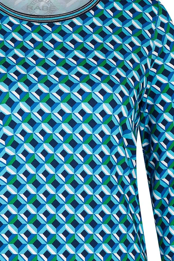 Rabe & LecomteTURQUOISE GEOMETRIC PRINT T-SHIRT