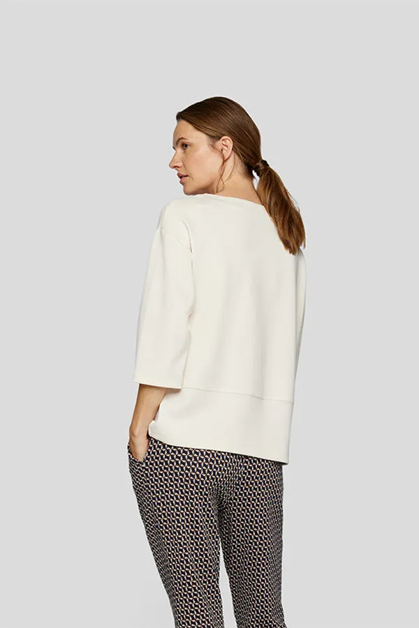 Rabe & LecomteWHITE 3/4 KNIT SWEATSHIRT