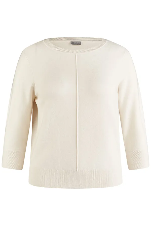 Rabe & LecomteWHITE 3/4 SLEEVE KNIT SWEATSHIRT